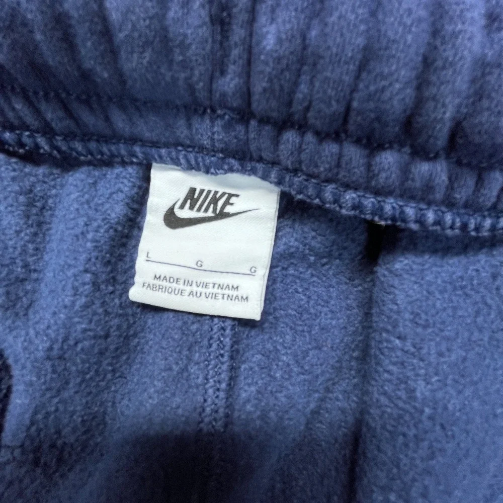 Nike Sportswear Club Fleece Sweatpants Mens Large Blue Swoosh Logo Drawstring